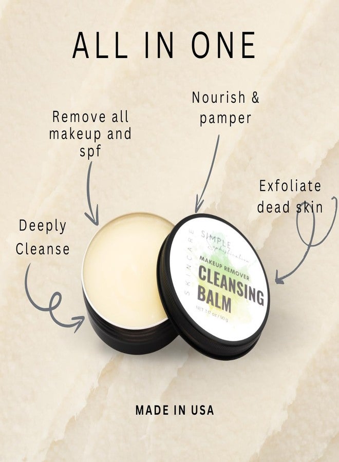 Simple Sophistication Tallow Cleansing Balm - With Grass-fed Beef Tallow, Papaya Enzyme | Waterproof Makeup Remover Balm | Natural Face Cleanser Oil | Sulphate Free | for sensitive skin, MADE IN USA - 3.17 oz/ 90 g (2 oz) - Image 3